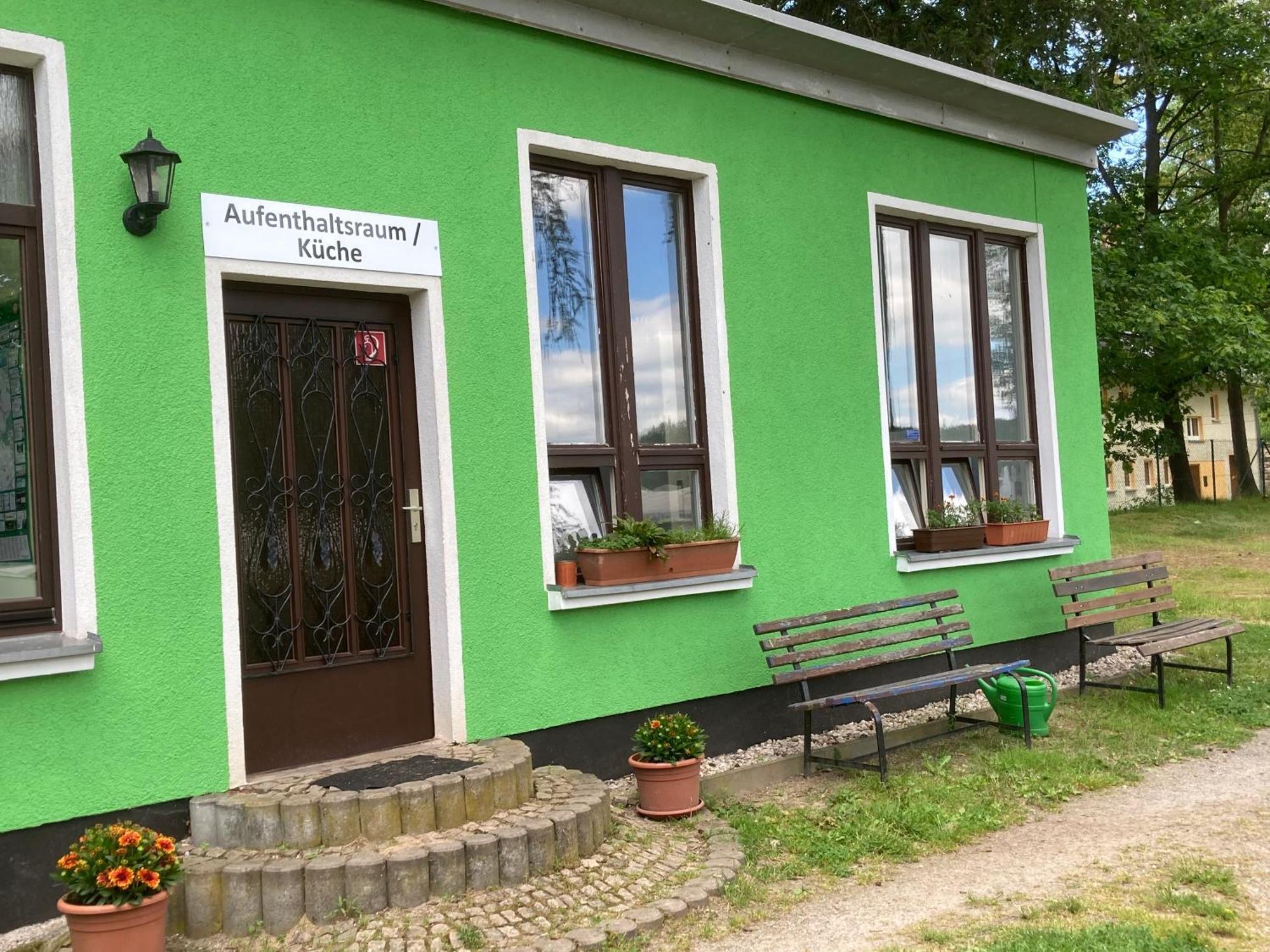 Campingfass Mit Panoramaterrasse Langenbernsdorf Exterior foto