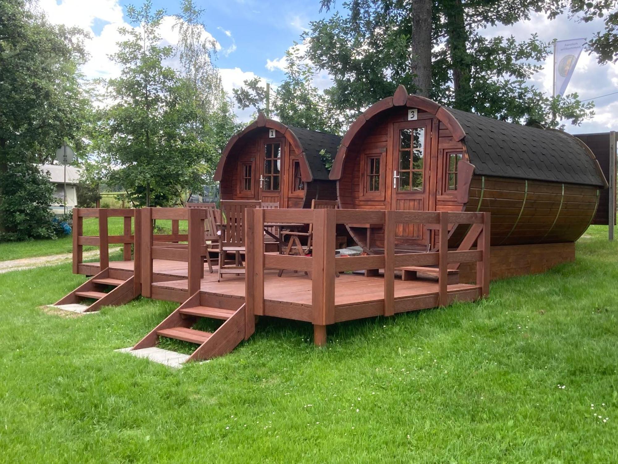 Campingfass Mit Panoramaterrasse Langenbernsdorf Exterior foto